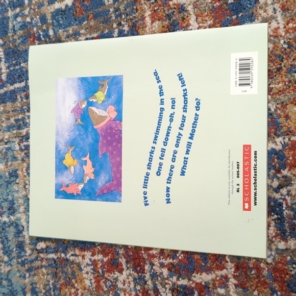 Scholastic 5 Little Monkeys 5 Little Sharks Paperback Book Set of 2 - Picture 5 of 8
